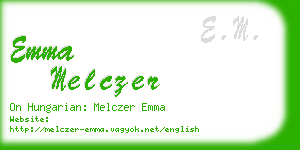 emma melczer business card